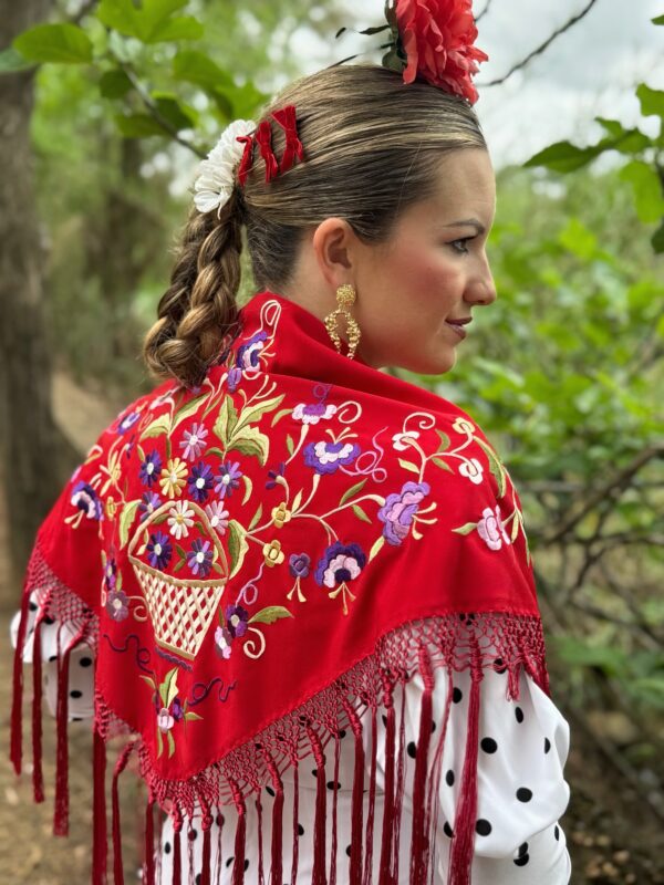 Mantón rojo mod. canastero