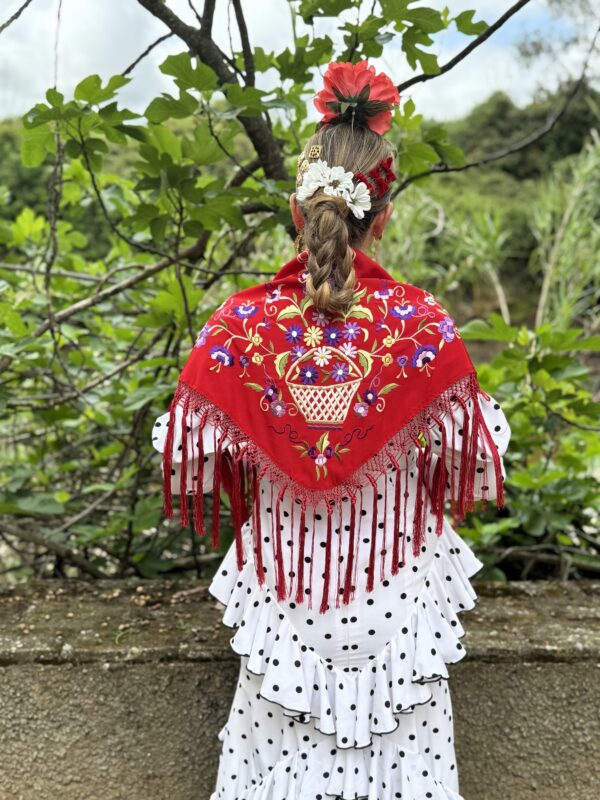 Mantón rojo mod. canastero - Imagen 2
