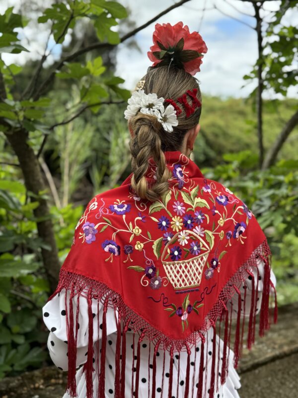 Mantón rojo mod. canastero - Imagen 3
