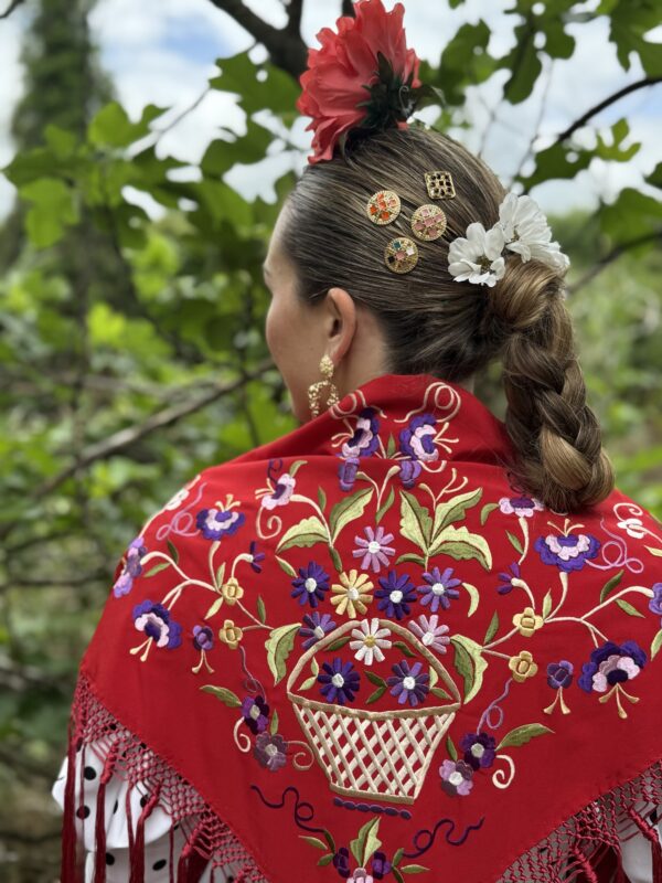 Mantón rojo mod. canastero - Imagen 6