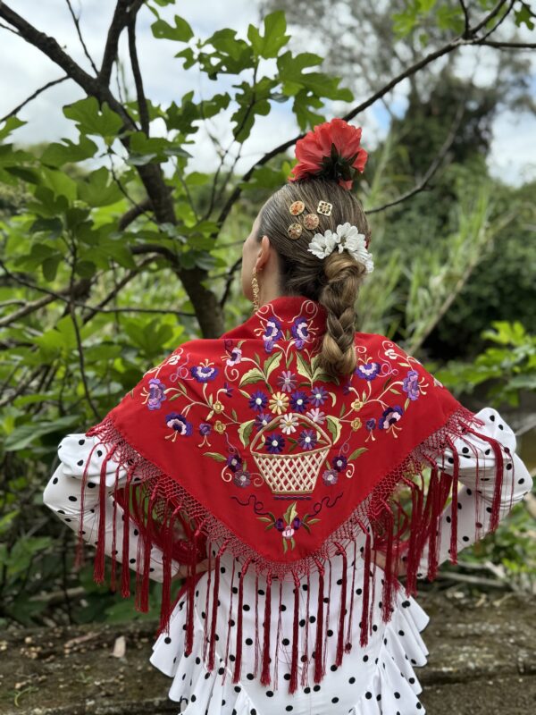 Mantón rojo mod. canastero - Imagen 8