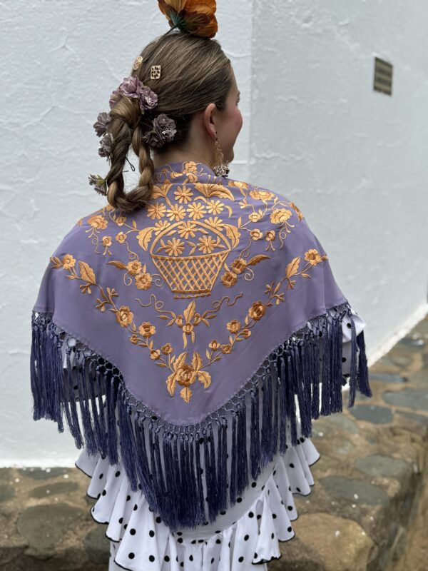 Mantón malva mod. Canastero - Imagen 5