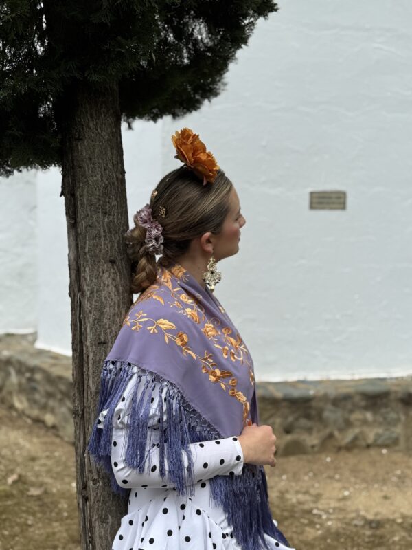 Mantón malva mod. Canastero - Imagen 3