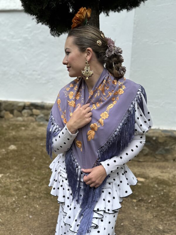 Mantón malva mod. Canastero - Imagen 2