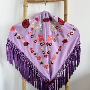 Mantón mod. Alegría malva