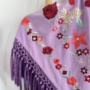 Mantón mod. Alegría malva