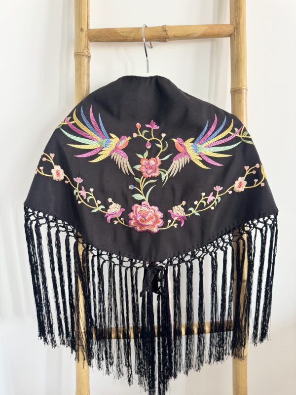Mantón niña modelo pájaro