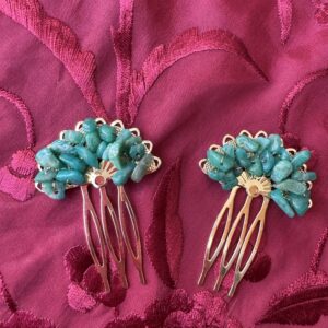 Peinecillos de corales turquesas