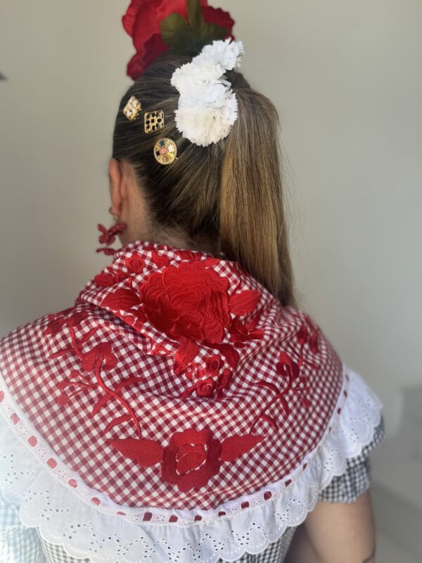 Mantón Vichy rojo - Imagen 3