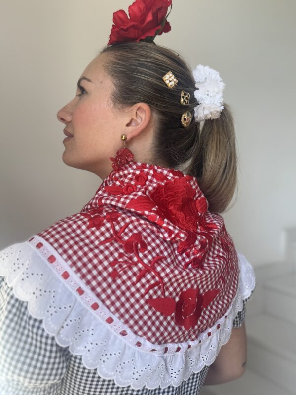 Mantón Vichy rojo - Imagen 2