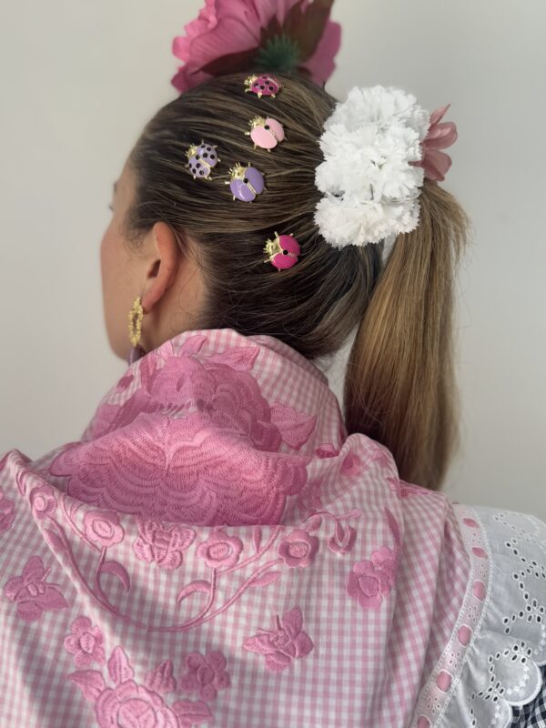 Mantón mod. Vichy rosa - Imagen 3