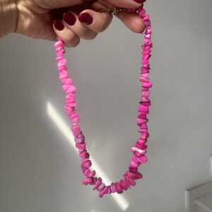Collar corales rosa