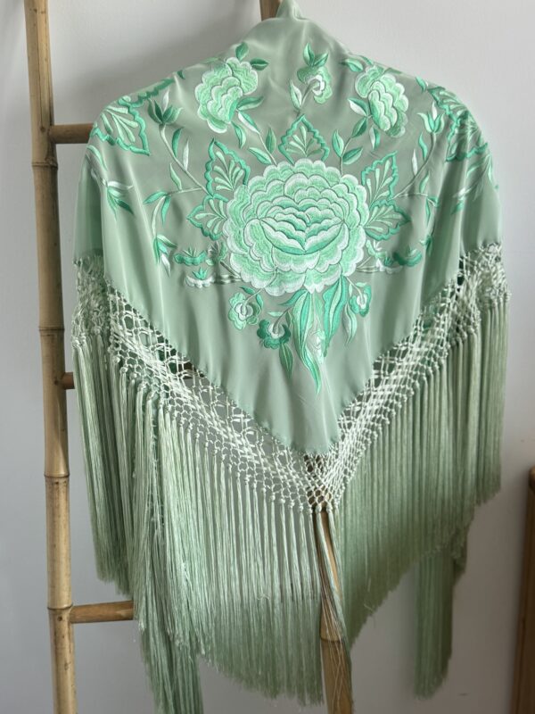 Mantón joya verde agua - Imagen 3