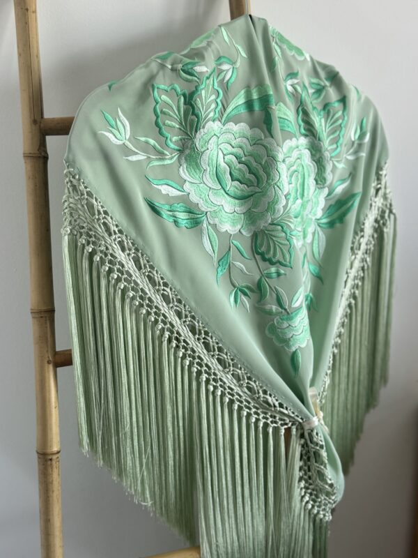 Mantón joya verde agua - Imagen 2