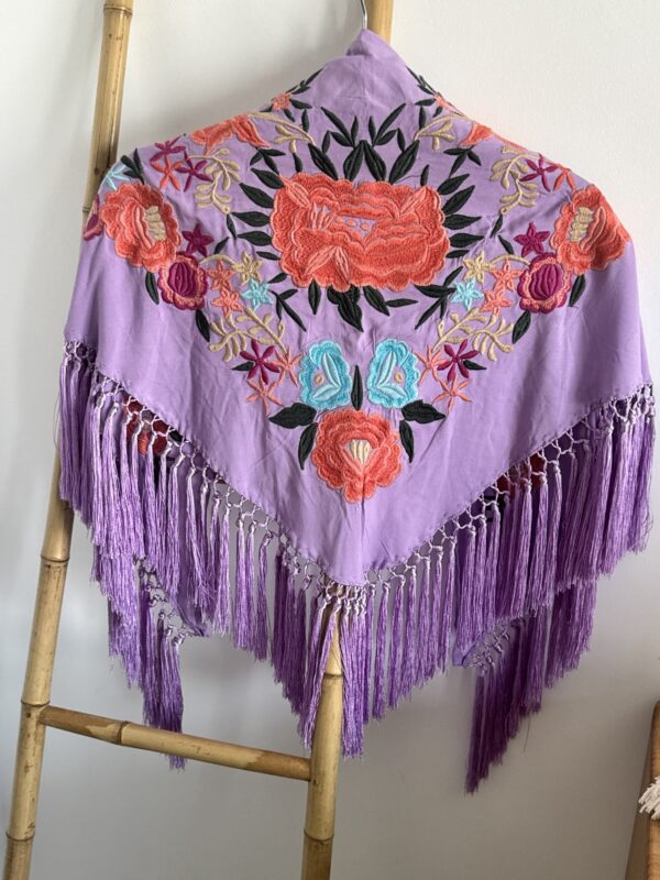 Mantón modelo india malva - Imagen 2
