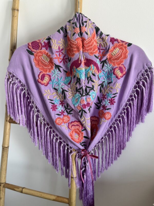 Mantón modelo india malva - Imagen 3