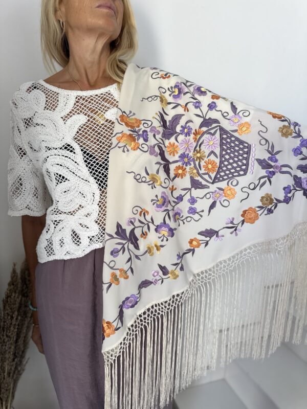 Mantón canastero beige - Imagen 2