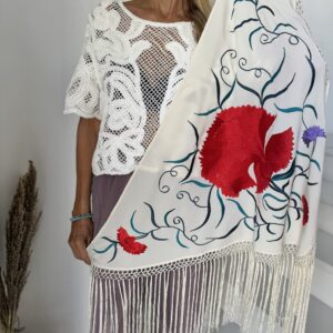 Mantón modelo clavellina