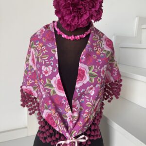 Mantón estampado madroño