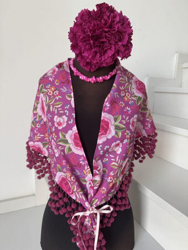 Mantón estampado madroño