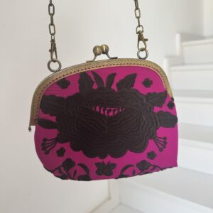 Bolso buganvilla bordado negro