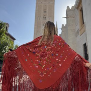 Cuadro de mantón de seda