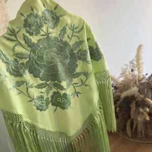 Mantón lima monocolor