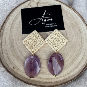 Pendientes mod. Sevilla berenjena