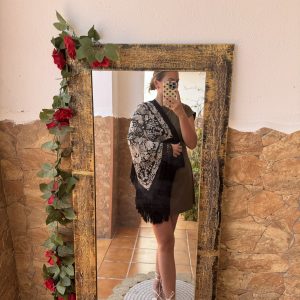 Cuadro de mantón mod saphire negro
