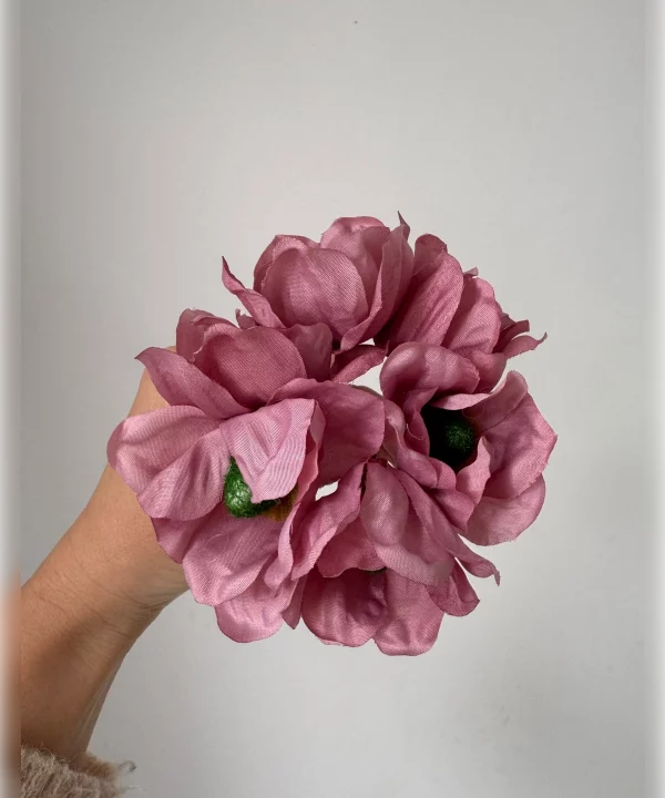 Amapolas rosa empolvado