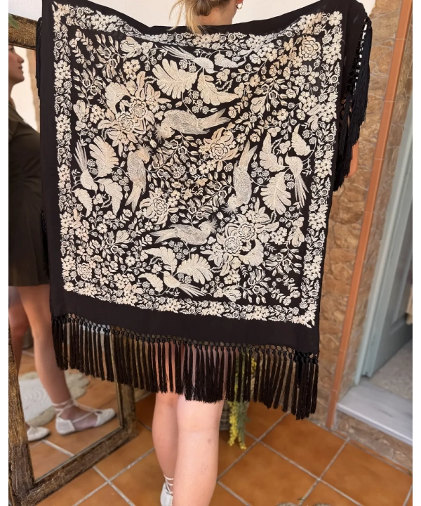 Cuadro de mantón mod saphire negro