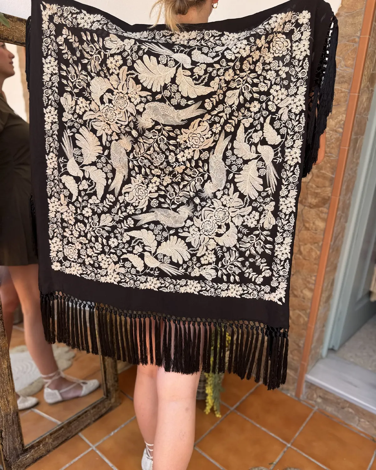 Cuadro de mantón mod saphire negro
