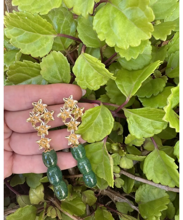 Pendiente de estrellas de piedras