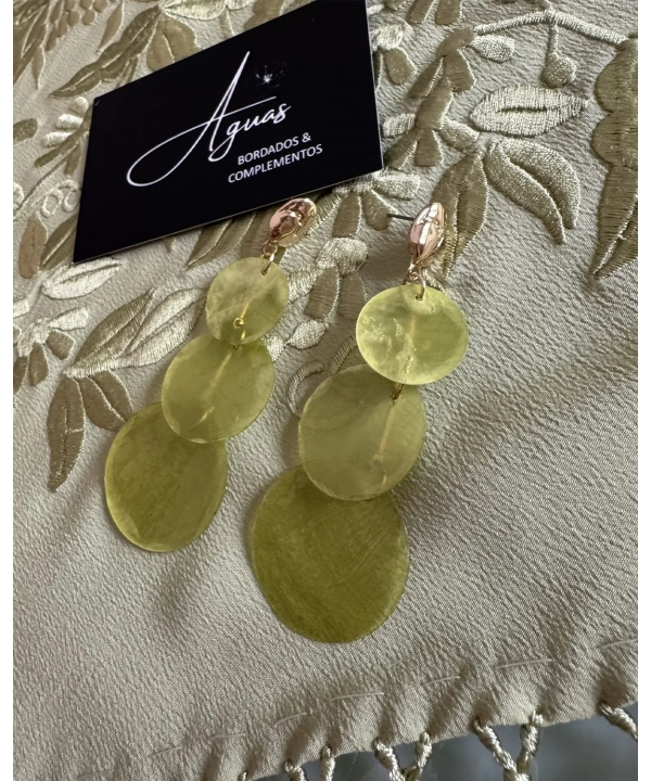 Pendientes lolailo verde pistacho