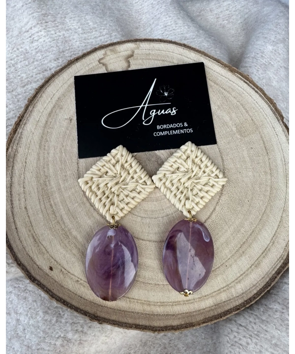 Pendientes mod. Sevilla berenjena