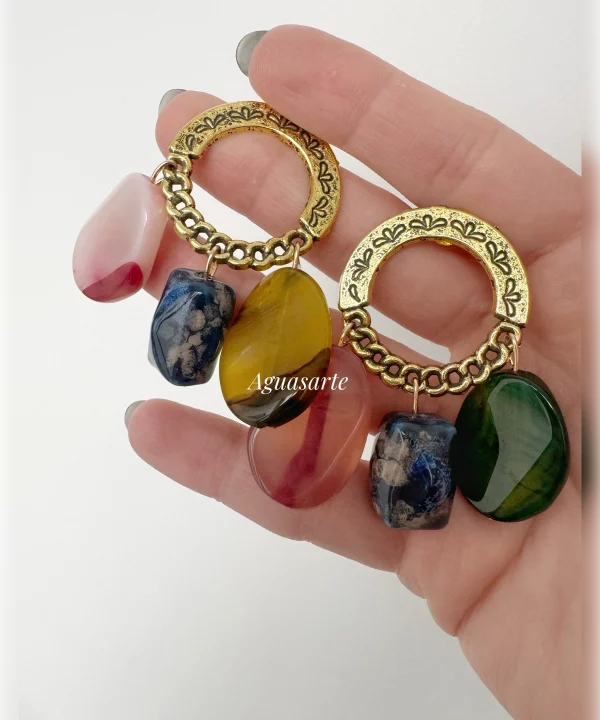 Pendientes piedras